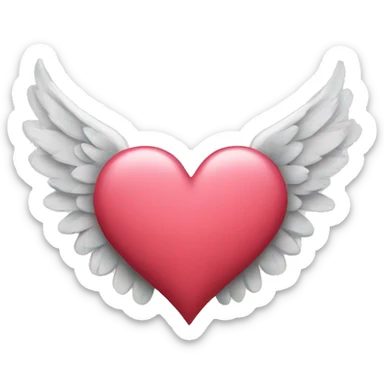 heart with angel wings sticker
