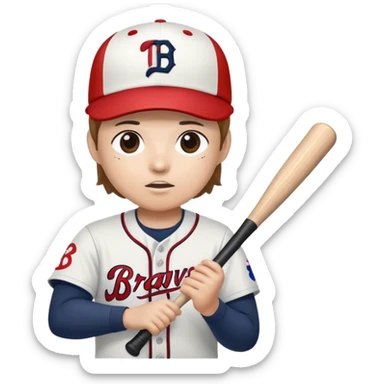 South Korean flag, baseball bat hitting Braves fan on head sticker