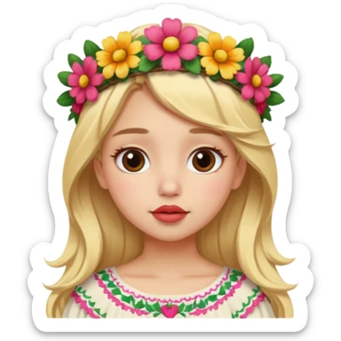 Cute Mexican kissing blonde girl sticker