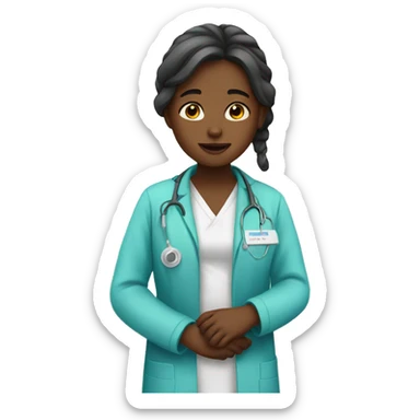 Girl in hospital sticker