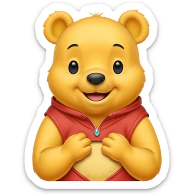make a cute winee the pooh emoji sticker