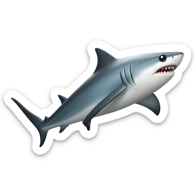 Thresher shark with very long tail sticker