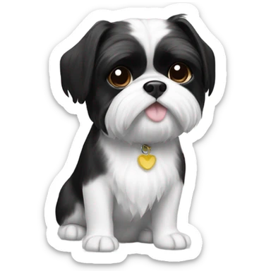 Shin-tzu black and white sticker