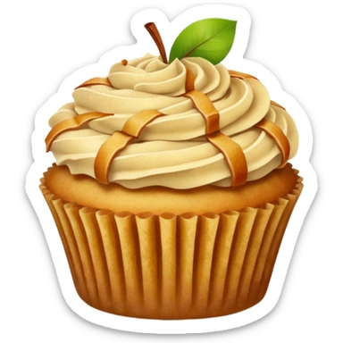 Apple pie cupcake with apples  sticker