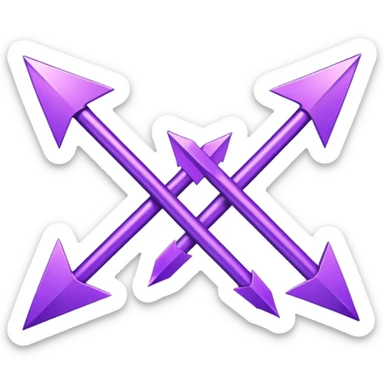 The "Trading Arrow" (Visual)
Instead of the word "FOR," use a custom double-arrow emoji.

Image: Two arrows pointing at each other ↔️ or a circular swap icon 🔄.

Color: Make the arrows Bright Purple. sticker