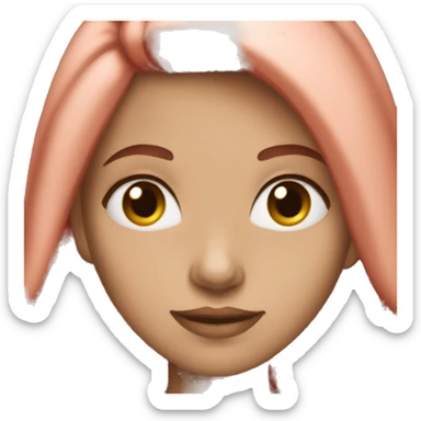 white girl wirh red headscar sticker