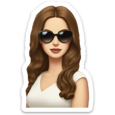 Lana Del Rey with Heart-Shaped Sunglasses sticker