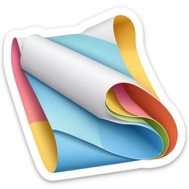 a poster, rolled up vertically sticker