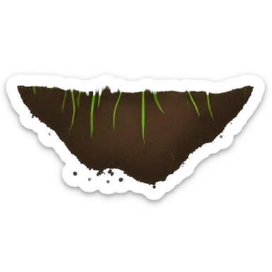 grass growing from soil sticker