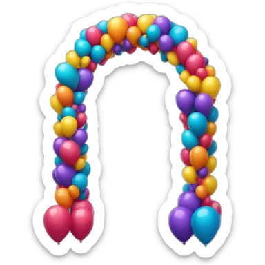 arch made of balloons mix colored sticker