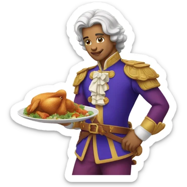 Prince qui mange du poulet sticker