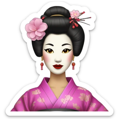 Geisha drag queen sticker