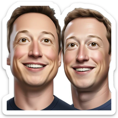 Elon musk combined with Mark Zuckerberg sticker