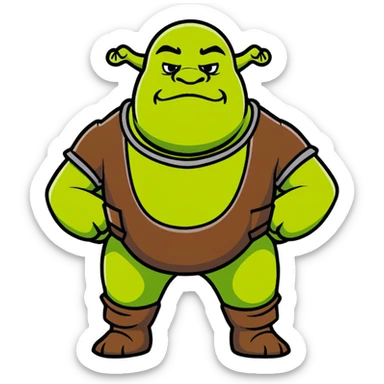 Shrek the green ogre sticker