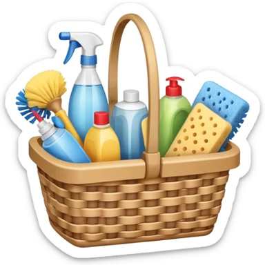 cleaning basket sticker