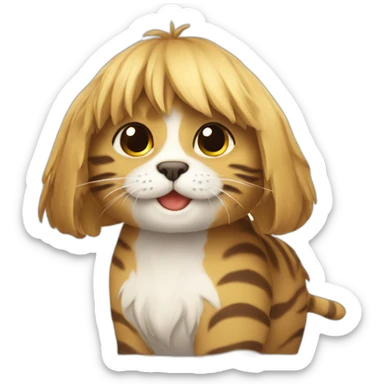 Tordu sur un chat sticker