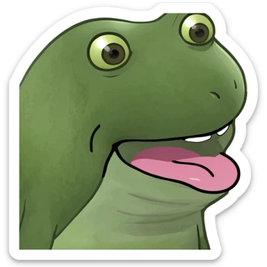 Sticking tongue out  sticker