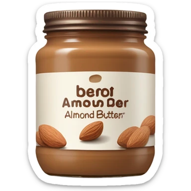 a single jar of almond butter sticker