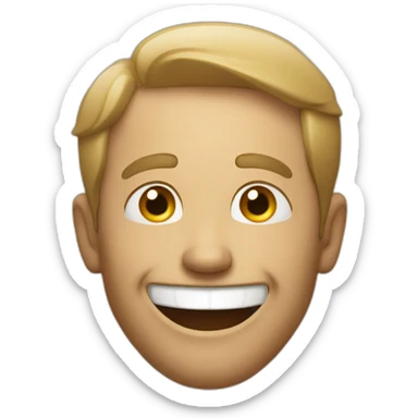 Giggling man sticker