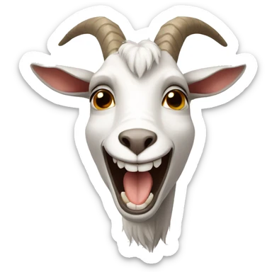 goat with crooked teeth sticker