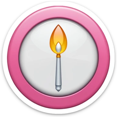 fleche blanche simple sur fond de couleur rose sur un bouton   sticker