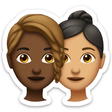lesbian couple brown skin and non-cisheteronormative sticker