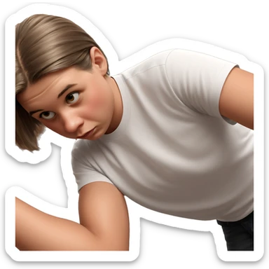 motion blur of boy in shirt sticker