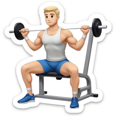 upper-back row exercise sticker
