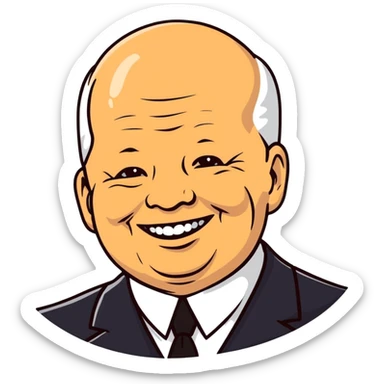 portrait of Nikita Khrushchev smiling sticker