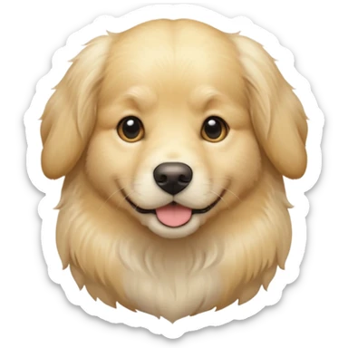 light english cream golden retriever  sticker
