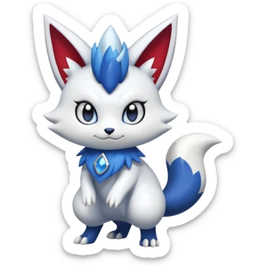 Zangoose-Meowstic-Delcatty-Pachirisu-fusion sticker