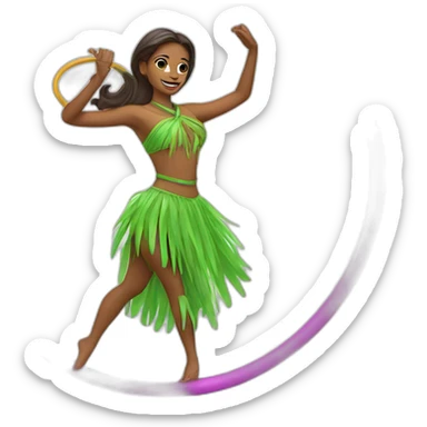 Hula Hoop dancer sticker