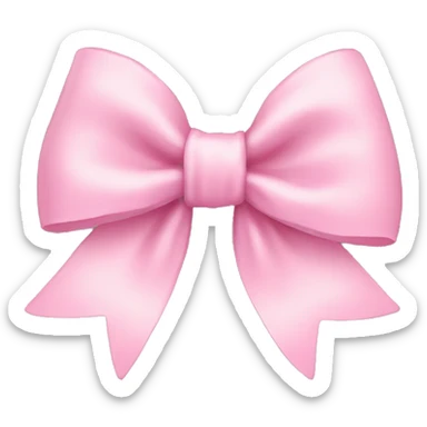 baby pink bow sticker