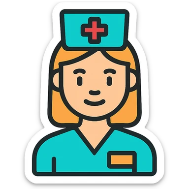 female nurse sticker