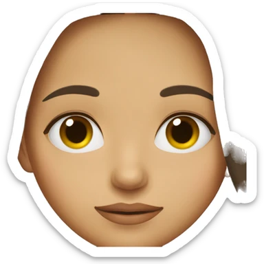 Brunette girl with hazel eyes sleeping sticker