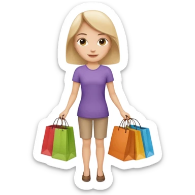 person shopping sticker
