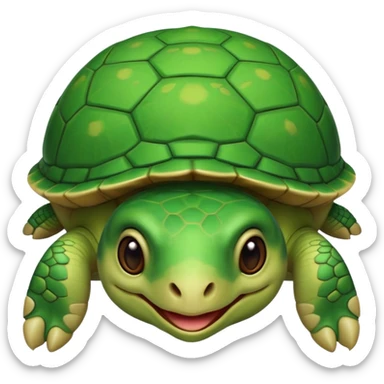 Une tortue qui rigole sticker