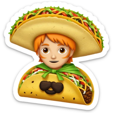 Trump dressed as a taco sticker