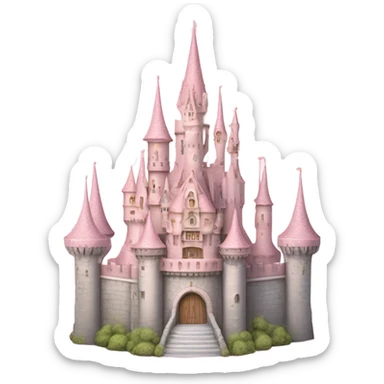 Cinderella castle pink sticker