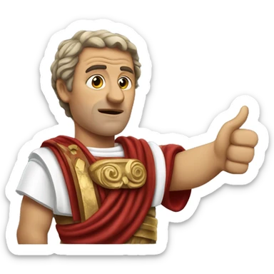 Roman senator giving a “thumbs down” gesture sticker