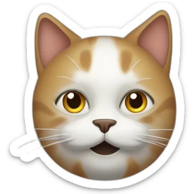 cat with a covid mask sticker