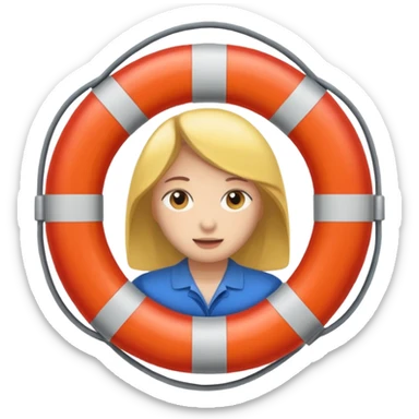 life saver woman sticker