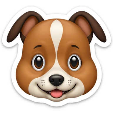  chien  Jakru russce  marrant. Noire et brun. sticker