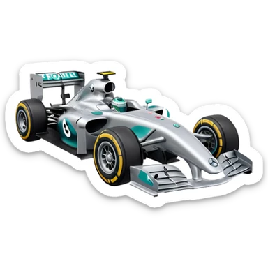 mercedes f1 car sticker