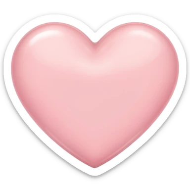 pale pink heart sticker