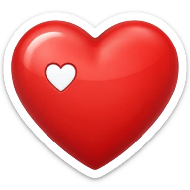 un corazon rojo con una f en el centro sticker