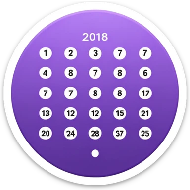 cicle calendar purple sticker