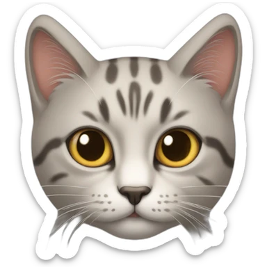 Gato con moño gatito con moño sticker