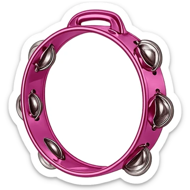 pink kpop idol stage tambourine, stylish and glossy sticker