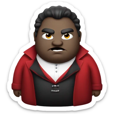 Fat vampire with red clothes sticker